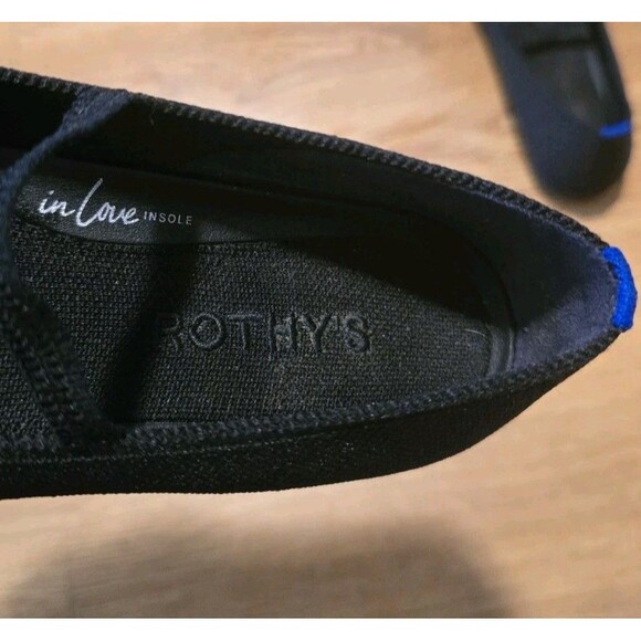 Rothy’s The Max Square Mary Jane Size 6 Black Comfy Square Toe Flats Washable - Picture 4 of 9